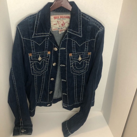 mens jean jacket true religion